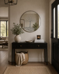 Mirroroutlet Circular Handcrafted Glitter Resin Tree Design Mirror - thumbnail 2