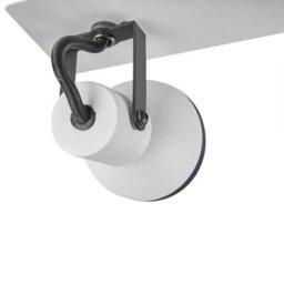 Beliani 2-Light Ceiling Lamp Black And White Cone Shade With Adjustable Swing-Arm Spotlights - thumbnail 7