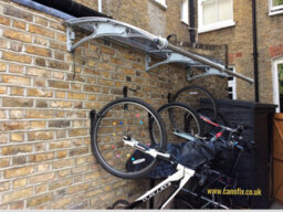 Canofix UK Canofix Door Canopy Pc 3500 Width X 1000 Projection (Grey Bracket - Clear Sheet) - thumbnail 4