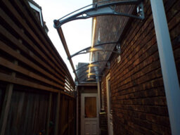 Canofix UK Canofix Door Canopy Pc 3500 Width X 1000 Projection (Grey Bracket - Clear Sheet) - thumbnail 3