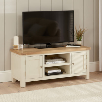 The Furniture Market Marbury Cream Painted Widescreen Tv Unit Stand Up To 60 Tv Size - image 1