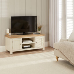 The Furniture Market Marbury Cream Painted Widescreen Tv Unit Stand Up To 60 Tv Size - thumbnail 3
