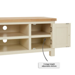 The Furniture Market Marbury Cream Painted Widescreen Tv Unit Stand Up To 60 Tv Size - thumbnail 5
