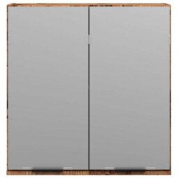 Berkfield Bathroom Mirror Cabinet Old Wood 64X20X66.5 Cm Engineered Wood - thumbnail 4