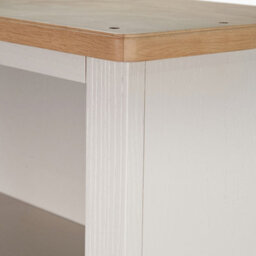 Pacific Lifestyle Cream And Natural Pine And Oak Wood 5 Shelving  Unit Bookcase - thumbnail 6