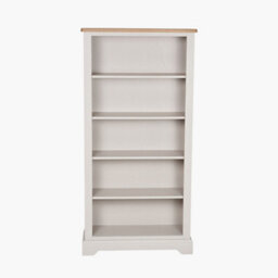 Pacific Lifestyle Cream And Natural Pine And Oak Wood 5 Shelving  Unit Bookcase - thumbnail 2