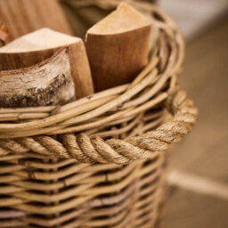 Dibor Traditional Round Small Wicker Log Basket With Rope Handles H25 X L31 X W31Cm - thumbnail 5