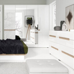 Furniture To Go Chelsea 4 Drawer Chest  In White With Oak Trim - thumbnail 3