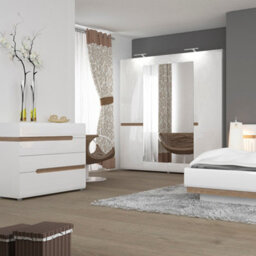 Furniture To Go Chelsea 4 Drawer Chest  In White With Oak Trim - thumbnail 2
