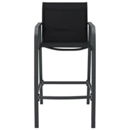 Berkfield Garden Bar Chairs 2 Pcs Black Textilene - thumbnail 3
