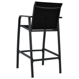 Berkfield Garden Bar Chairs 2 Pcs Black Textilene - thumbnail 5
