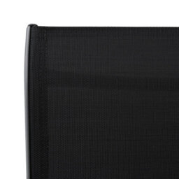 Berkfield Garden Bar Chairs 2 Pcs Black Textilene - thumbnail 6