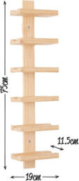 CKB Ltd Bar Amigos 6 Bottle Solid Pine Wood Wine Rack Wall Mounted Vertical Wooden Wine Bottle Holder, Rustic Space-Saving Wine Storage - thumbnail 3