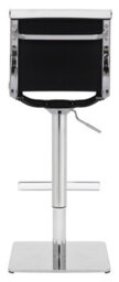 Lamboro Rovigo Deluxe Breakfast Bar Stool, Chrome Footrest, Height Adjustable Swivel Gas Lift, Home Bar & Kitchen Barstool, White - thumbnail 5