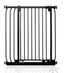 Safetots Extra Tall Elite Safety Gate, 80Cm - 89Cm, Matt Black, Extra Tall 96.8Cm In Height, Pressure Fit Stair Gate - thumbnail 1