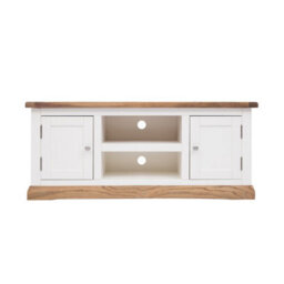 Cabinet Bits Tropea Off White 2 Door Tv Cabinet Chrome Knob