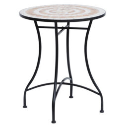 Outsunny Mosaic Table Round Ceramic Bistro Garden Furniture Side Bar Table Patio - thumbnail 2