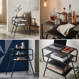 3 Tier Sofa Side Table End Table With Storage Shelves Living Room Nightstand - thumbnail 3