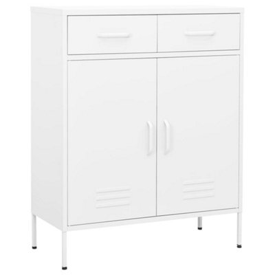 Vidaxl Storage Cabinet White 80X35X101.5 Cm Steel - image 1