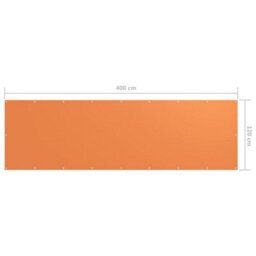Berkfield Balcony Screen Orange 120X400 Cm Oxford Fabric - thumbnail 5
