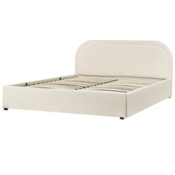 Beliani Ottoman Bed Boucle Quillien 160 X 200 Cm (Eu King Size) Light Beige - thumbnail 7