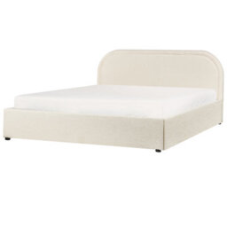 Beliani Ottoman Bed Boucle Quillien 160 X 200 Cm (Eu King Size) Light Beige - thumbnail 4