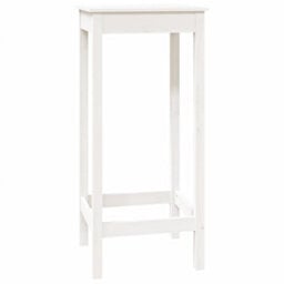 Berkfield Bar Table White 50X50X110 Cm Solid Wood Pine - thumbnail 2