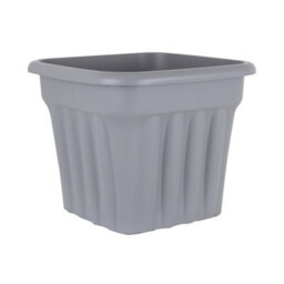 Wham 4X Vista Plastic Planter, Square Garden Plant Pot, Large Floor Pot (49Cm, 50L, Pack Of 4) Made In Uk (Upcycle Grey) - thumbnail 2