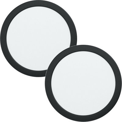 2 Pack Modern Black Led Flush Downlight Recessed Spotlight For Wall And Ceiling - image 1