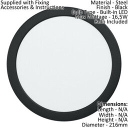 2 Pack Modern Black Led Flush Downlight Recessed Spotlight For Wall And Ceiling - thumbnail 2