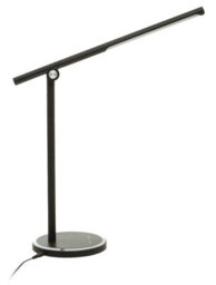 Orsina Black Aluminium Touch Lamp, Modern Rotatable Desk Lamp With Round Base, Sleek Touch-Control Table Light - thumbnail 4