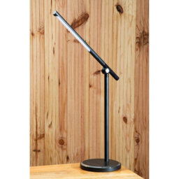 Orsina Black Aluminium Touch Lamp, Modern Rotatable Desk Lamp With Round Base, Sleek Touch-Control Table Light - thumbnail 2