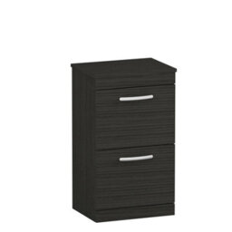 Royal Bathrooms Turin 500mm Hale Black Floor Standing Worktop Vanity Unit - 2 Drawer - thumbnail 3