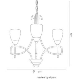 Luminosa Lighting Luminosa San Marino Pendant 4 Light E14 Tex/pewter - thumbnail 3