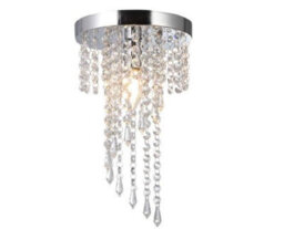 Chandeliers Raindrop Crystal Chandelier Light Fixture E12 Silver - thumbnail 7
