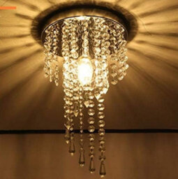 Chandeliers Raindrop Crystal Chandelier Light Fixture E12 Silver - thumbnail 6
