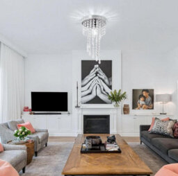 Chandeliers Raindrop Crystal Chandelier Light Fixture E12 Silver - thumbnail 5