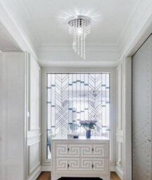 Chandeliers Raindrop Crystal Chandelier Light Fixture E12 Silver - thumbnail 2