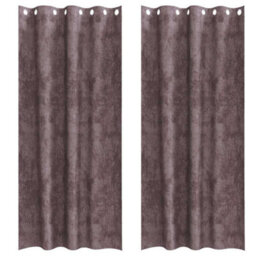Berkfield Classic Curtain With Curtains 2 Pcs Brown 260 X 140 Cm Velvet
