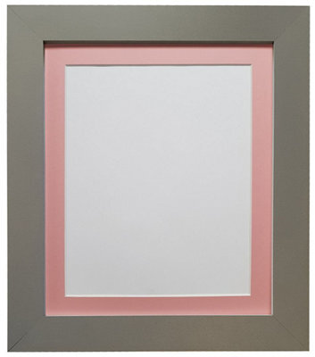 Frames By Post Metro Dark Grey Frame With Pink Mount 50 X 70Cm Image Size 24 X 16 Inch - image 1