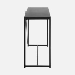 Sweeek - 120Cm Metal Console With Reinforcement Bar Industrielle Black 120X39X79 Cm - thumbnail 3
