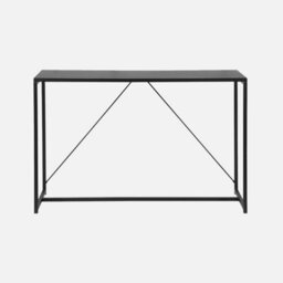 Sweeek - 120Cm Metal Console With Reinforcement Bar Industrielle Black 120X39X79 Cm - thumbnail 2