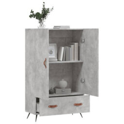 Berkfield Highboard Concrete Grey 69.5X31X115 Cm Engineered Wood - thumbnail 3
