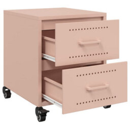 Berkfield Bedside Cabinet Pink 36X39X43.5 Cm Steel - thumbnail 9