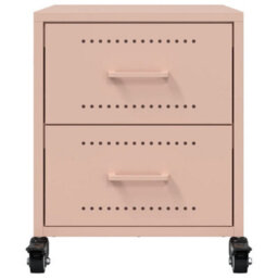 Berkfield Bedside Cabinet Pink 36X39X43.5 Cm Steel - thumbnail 6