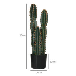 Large Realistic Artificial Cactus, Large Artificial Plant, Dimensions: Dia 17 X 60H Cm, Green - thumbnail 4