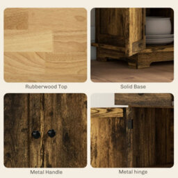 Wyld Haus Vesudo Rustic Brown Sideboard - 3 Doors, 3 Drawers, 2 Shelves, 101Cm - thumbnail 7