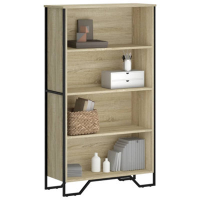 Berkfield Bookcase Sonoma Oak 80X31X137.5 Cm Engineered Wood - image 1
