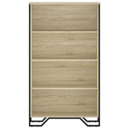 Berkfield Bookcase Sonoma Oak 80X31X137.5 Cm Engineered Wood - thumbnail 4