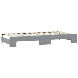 Berkfield Daybed With Trundle Light Grey 90X190 Cm Fabric - thumbnail 8